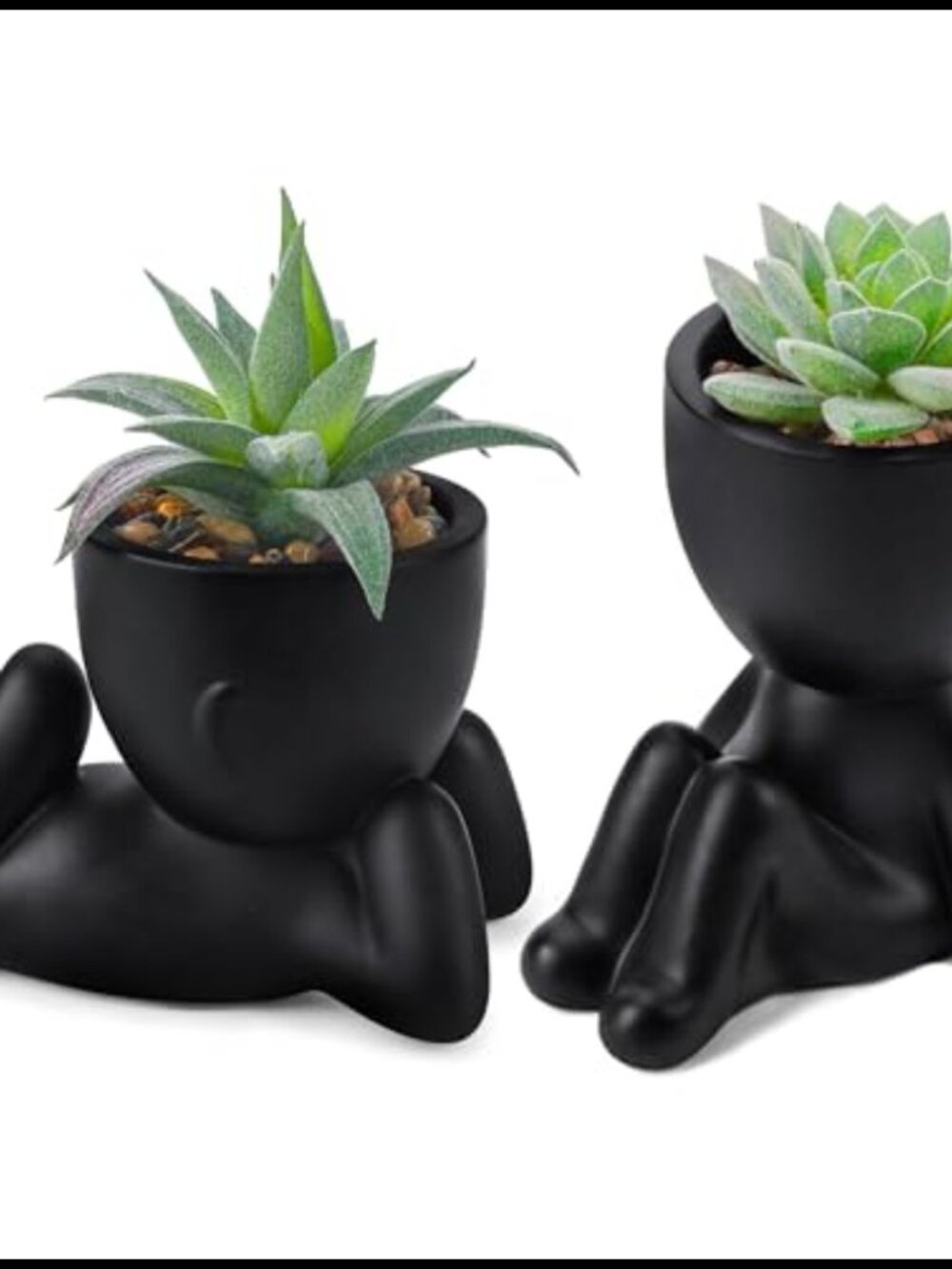2Pcs Artificial Succulent Plants Bathroom Desk Decor Indoor
